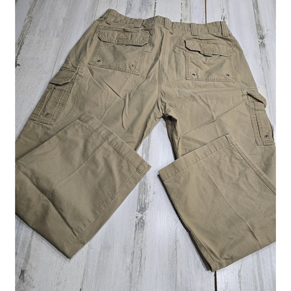 Red Head Brand Co Mens Tan Ripstop Cargo Pants 40x30 Khaki Outdoor Workwear - Picture 2 of 8